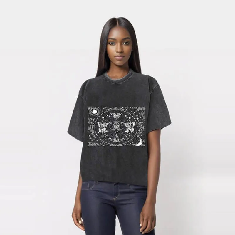 Butterfly Skull Universe Gothic T-shirt sold by GTHIC product image thumbnail 2
