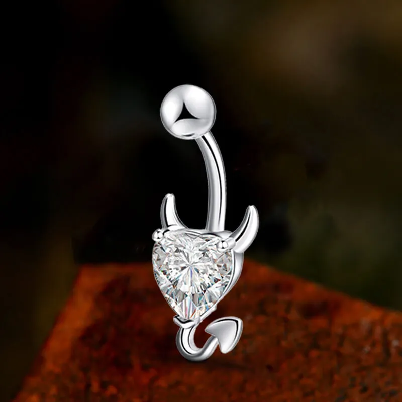 Devil Stainless Steel Zircon Belly Button Ring sold by GTHIC product image thumbnail 3
