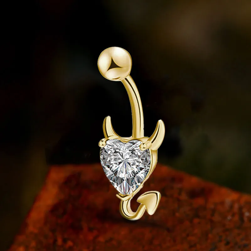 Devil Stainless Steel Zircon Belly Button Ring sold by GTHIC product image thumbnail 4