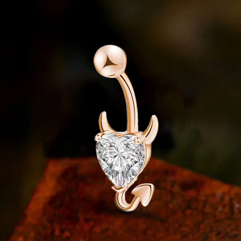 Devil Stainless Steel Zircon Belly Button Ring sold by GTHIC product image thumbnail 5