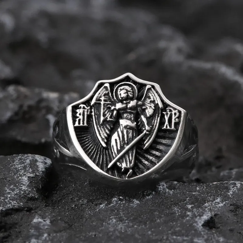 Archangel Guardian Stainless Steel Ring sold by GTHIC