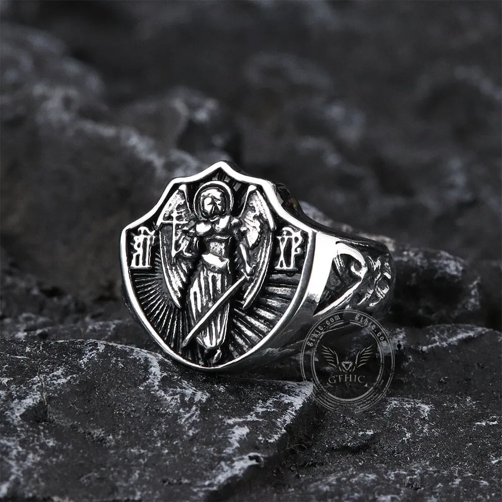 Archangel Guardian Stainless Steel Ring sold by GTHIC product image thumbnail 3