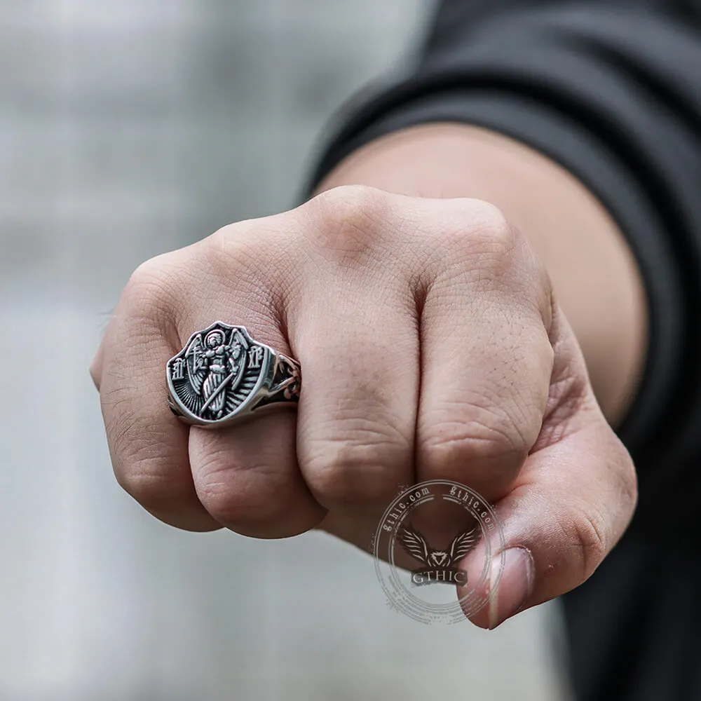 Archangel Guardian Stainless Steel Ring sold by GTHIC product image thumbnail 2