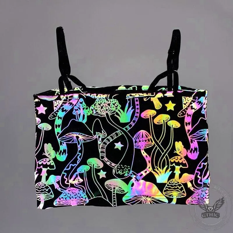 Colorful Mushroom Reflective Women's Suspenders sold by GTHIC product image thumbnail 5