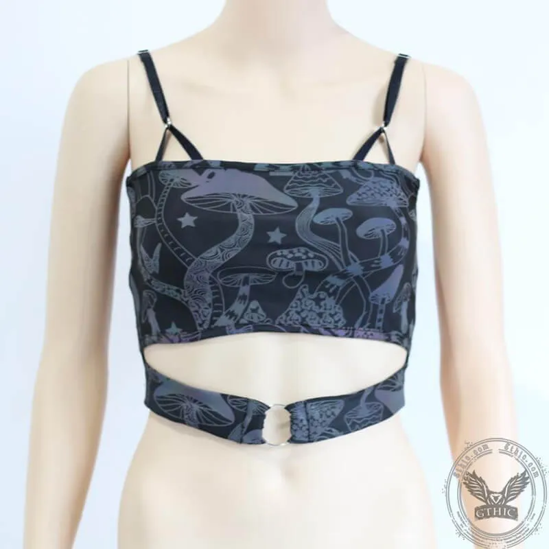 Colorful Mushroom Reflective Women's Suspenders sold by GTHIC product image thumbnail 3