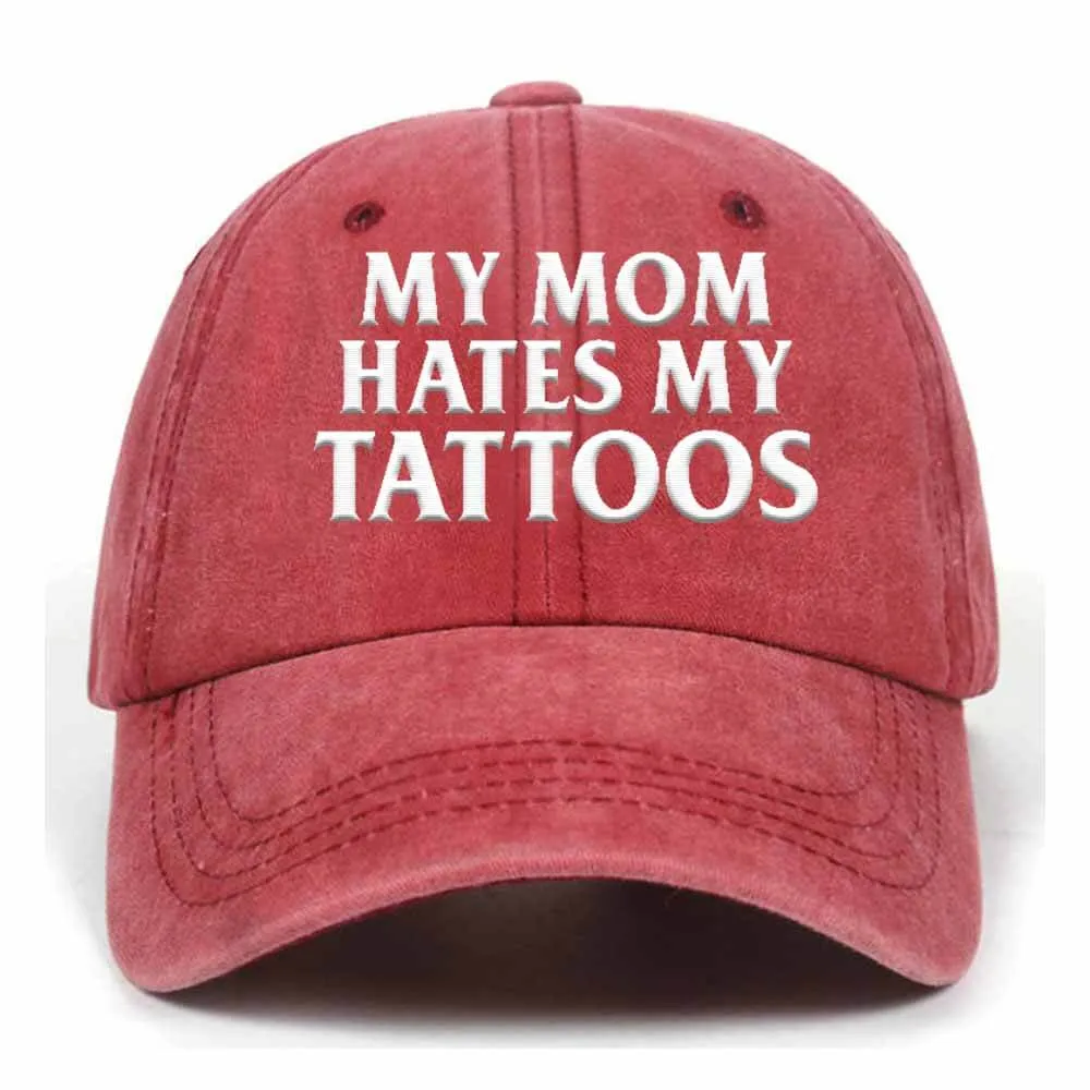 My Mom Hates My Tattoos Baseball Cap sold by GTHIC product image thumbnail 2