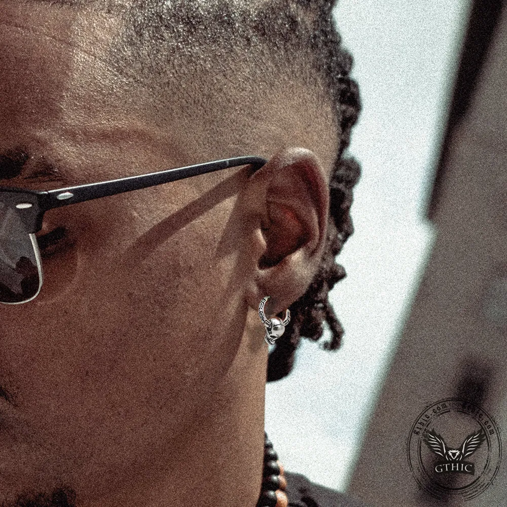 Gothic Pattern Skull Stainless Steel Earrings sold by GTHIC product image thumbnail 2