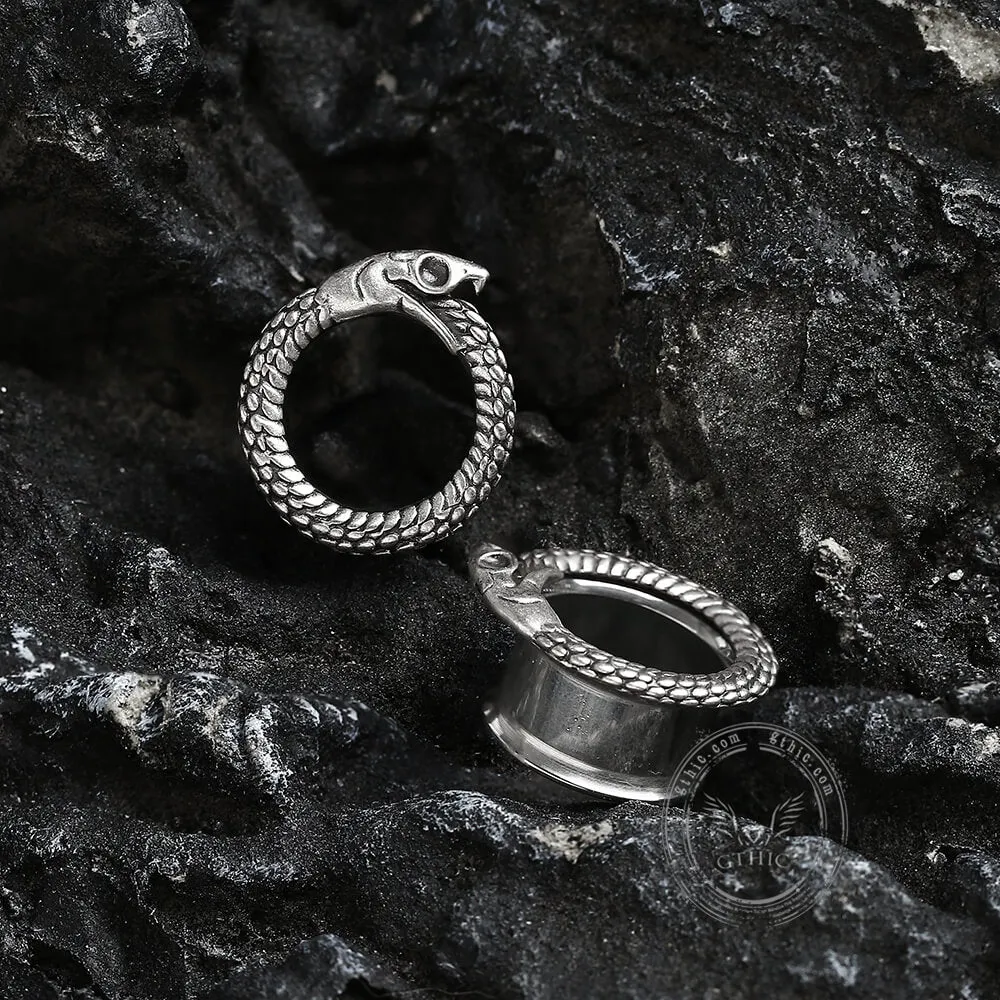 Ouroboros Stainless Steel Ear Gauges sold by GTHIC product image thumbnail 4