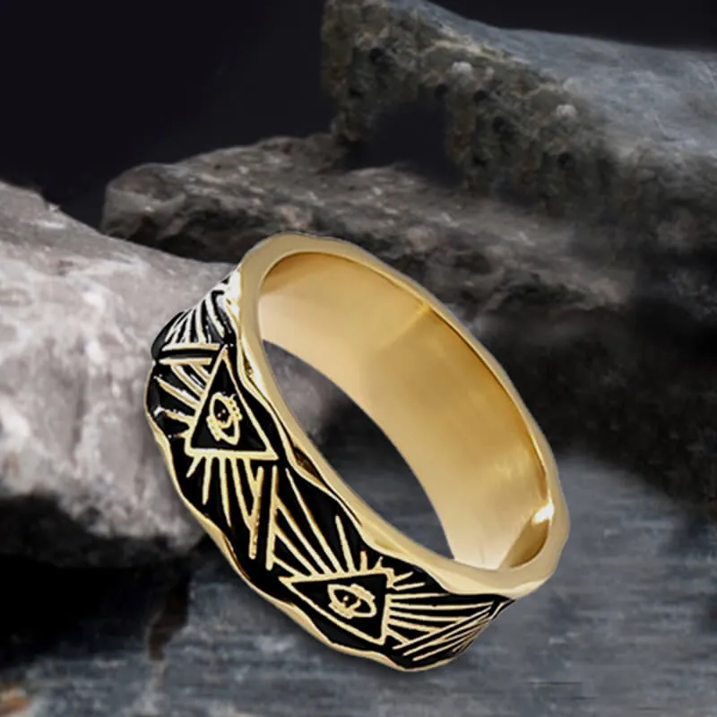 All-Seeing Eye Stainless Steel Band Ring sold by GTHIC product image thumbnail 3