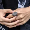 Lucifer Symbol Baphomet Stainless Steel Satan Ring sold by GTHIC