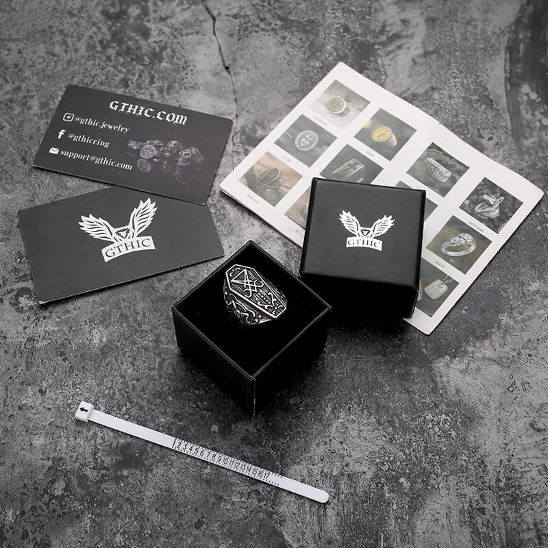 Lucifer Symbol Baphomet Stainless Steel Satan Ring sold by GTHIC product image thumbnail 5