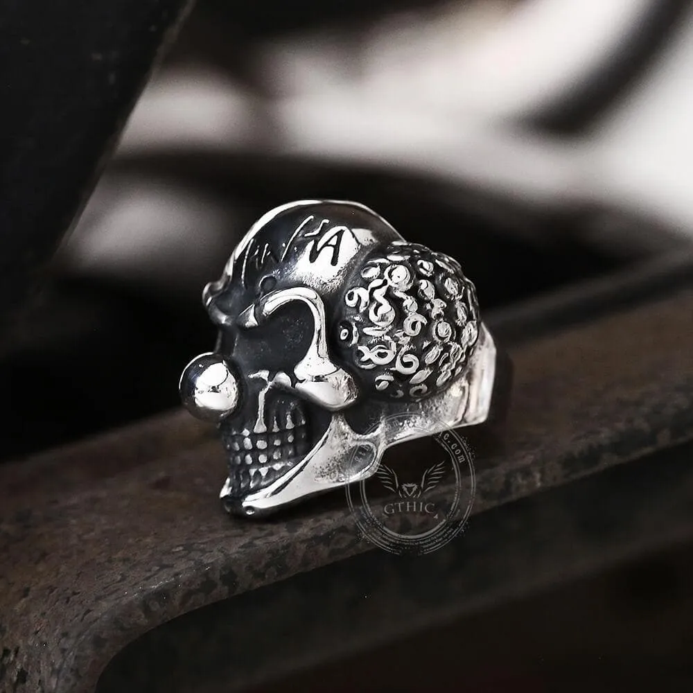 Vintage Joker Clown Stainless Steel Skull Ring sold by GTHIC product image thumbnail 3