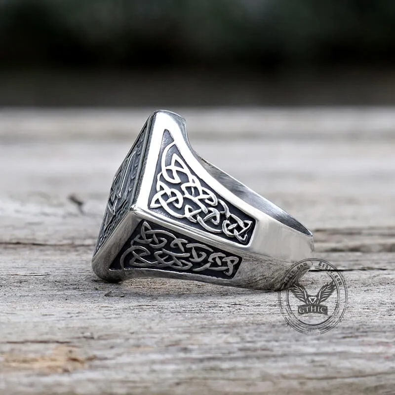 Viking Valknut Celtic Knot Stainless Steel Ring sold by GTHIC product image thumbnail 5