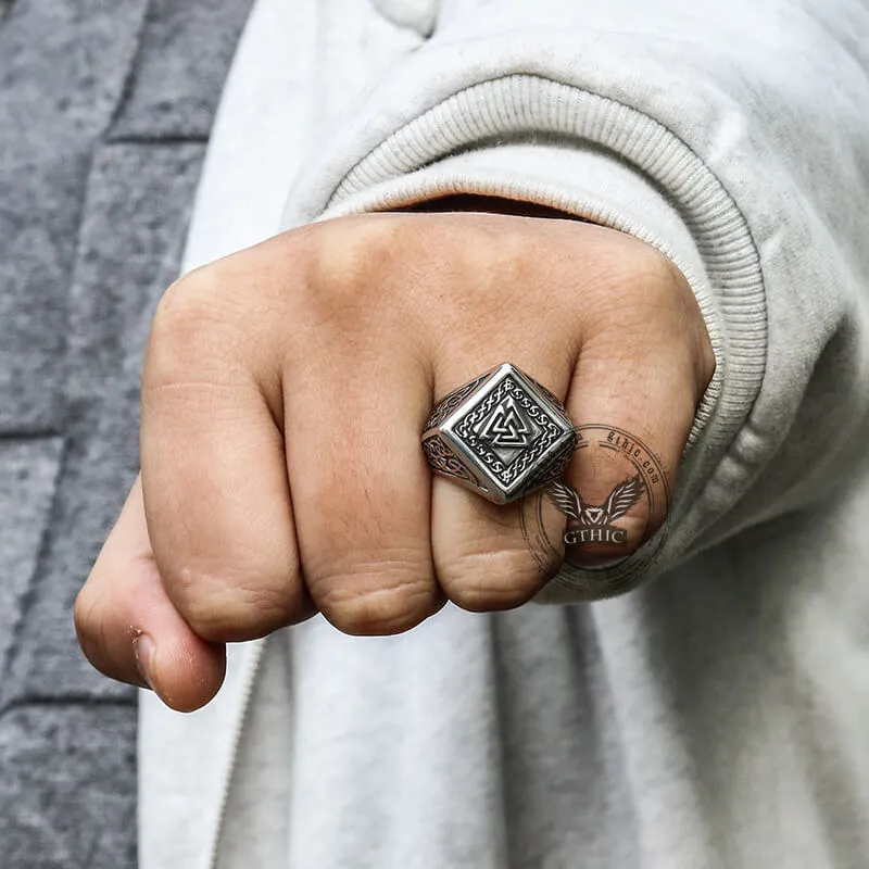 Viking Valknut Celtic Knot Stainless Steel Ring sold by GTHIC product image thumbnail 2