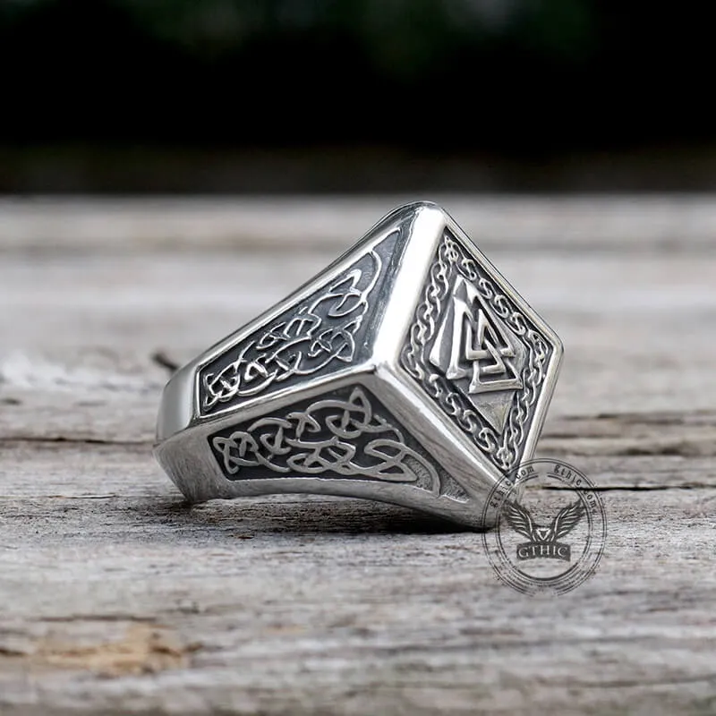 Viking Valknut Celtic Knot Stainless Steel Ring sold by GTHIC product image thumbnail 4