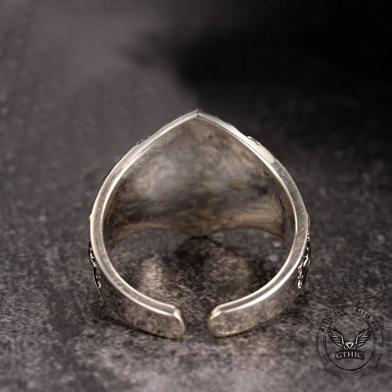 Soul Awakening Skull Sterling Silver Inlaid Brass Open Ring sold by GTHIC product image thumbnail 4
