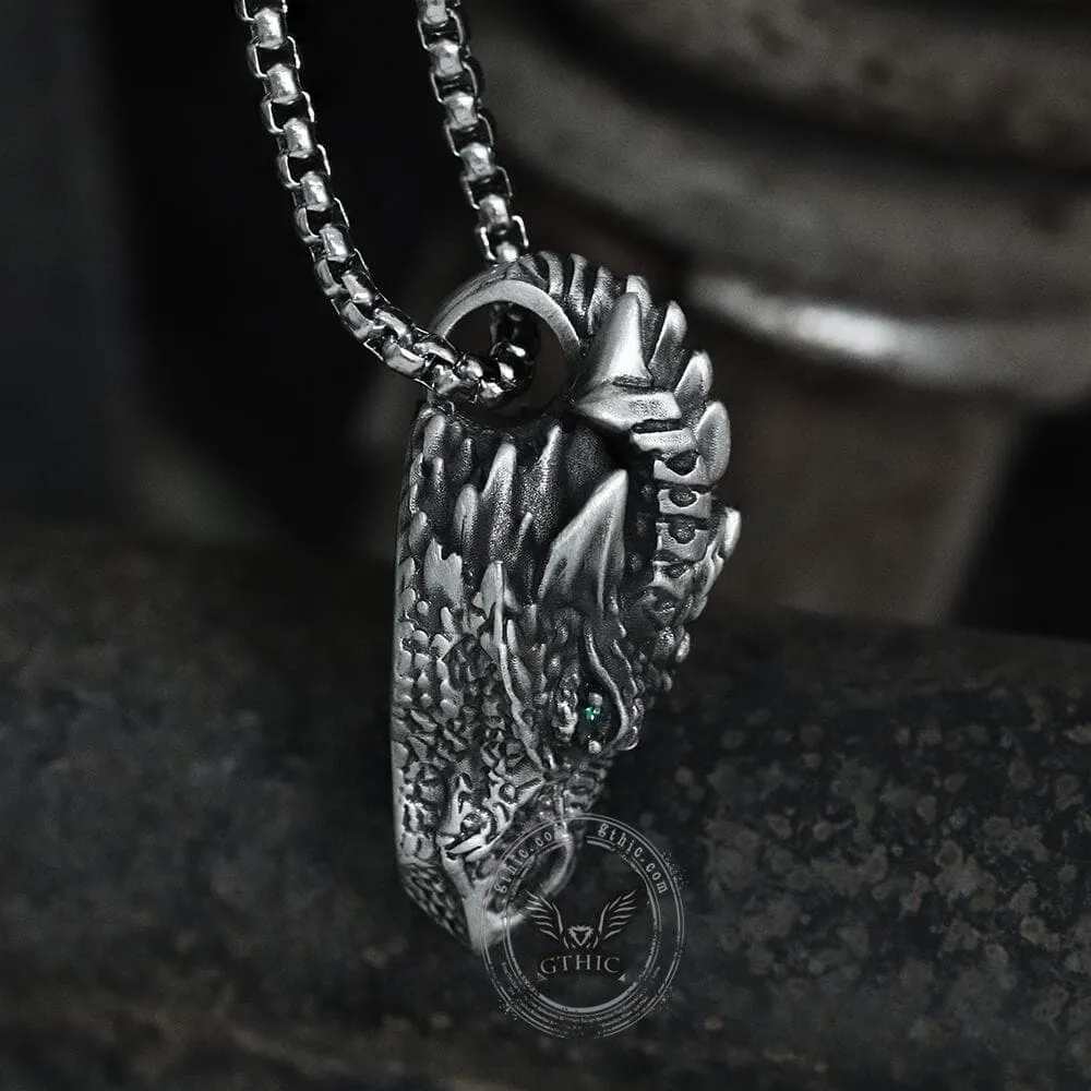 Silver Dragon Pure Tin Necklace sold by GTHIC product image thumbnail 4