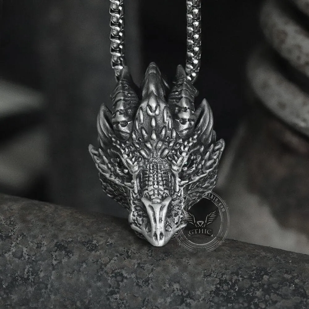 Silver Dragon Pure Tin Necklace sold by GTHIC product image thumbnail 2