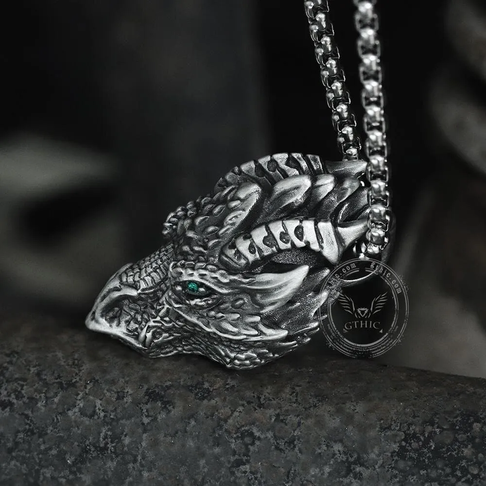 Silver Dragon Pure Tin Necklace sold by GTHIC product image thumbnail 3