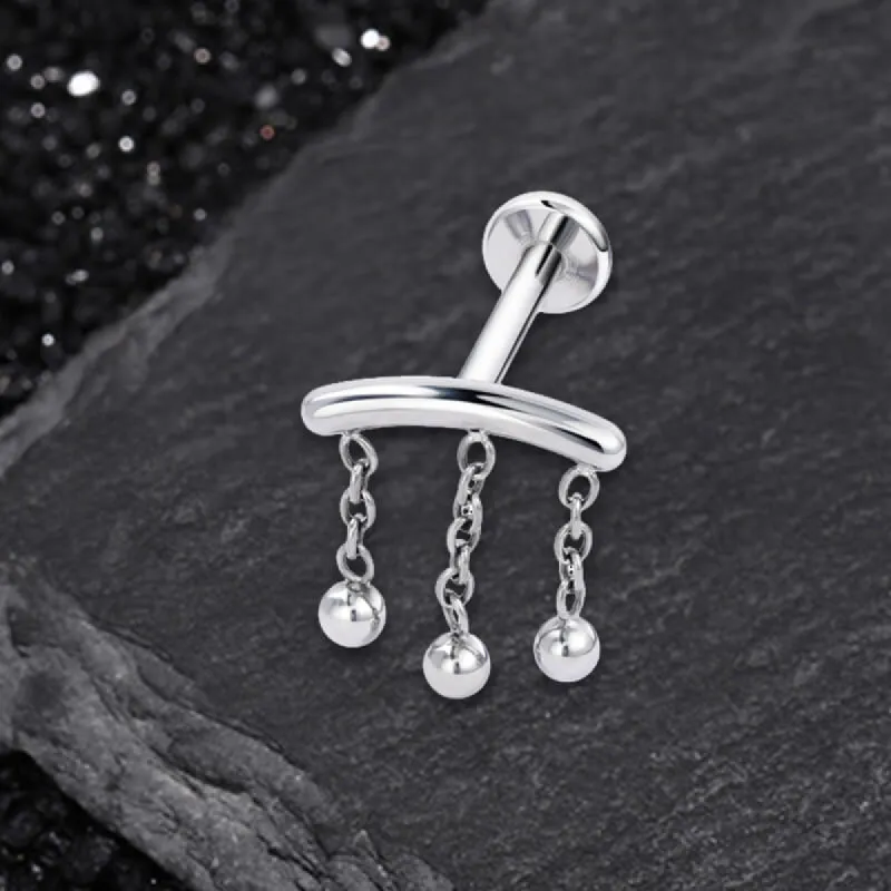 Minimalist Tassel Chain G23 Titanium Piercing made by GTHIC