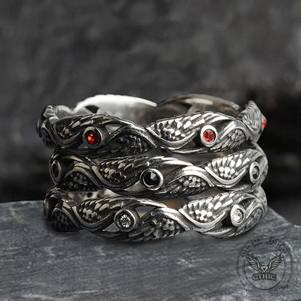 Vintage Feather Wings Stainless Steel Ring sold by GTHIC product image thumbnail 3