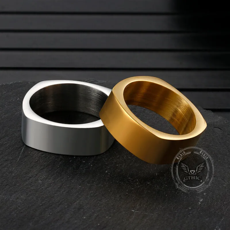 Simple Square Stainless Steel Ring sold by GTHIC
