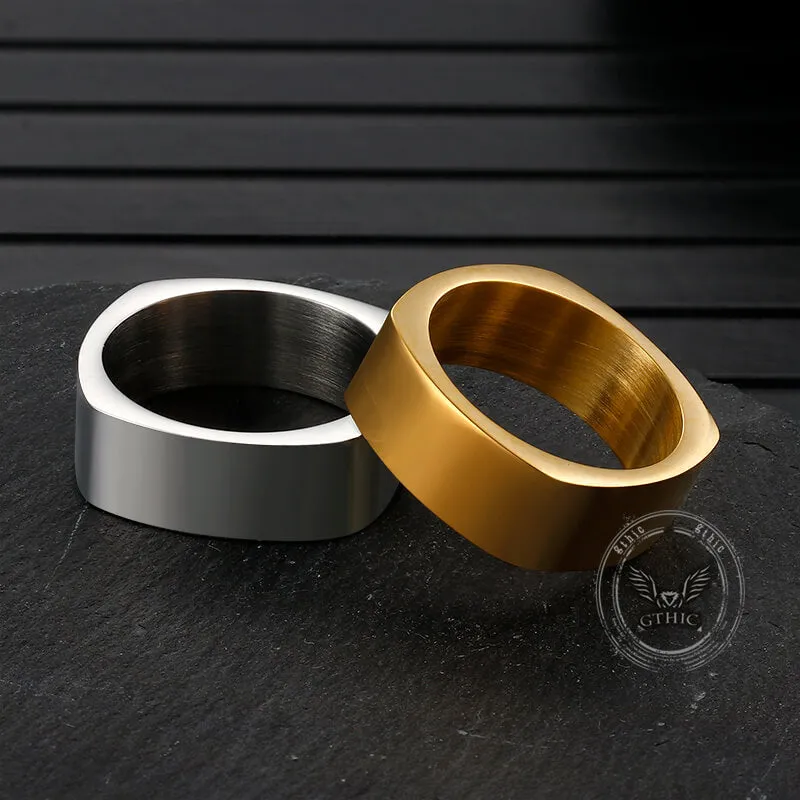 Simple Square Stainless Steel Ring sold by GTHIC