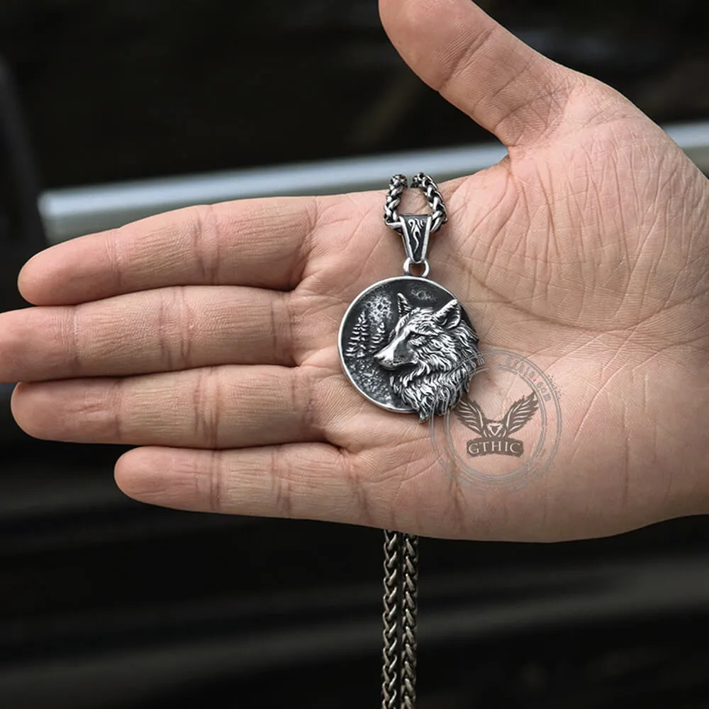 Guardian Wolf Stainless Steel Viking Pendant sold by GTHIC product image thumbnail 2