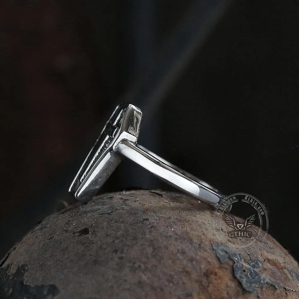 Cross And Coffin Stainless Steel Ring sold by GTHIC product image thumbnail 4