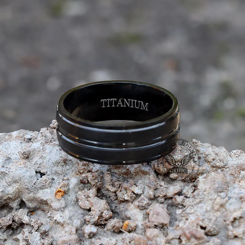 Simple Titanium Black Band Ring sold by GTHIC product image thumbnail 5