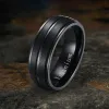 Simple Titanium Black Band Ring sold by GTHIC