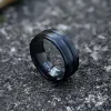 Simple Titanium Black Band Ring sold by GTHIC