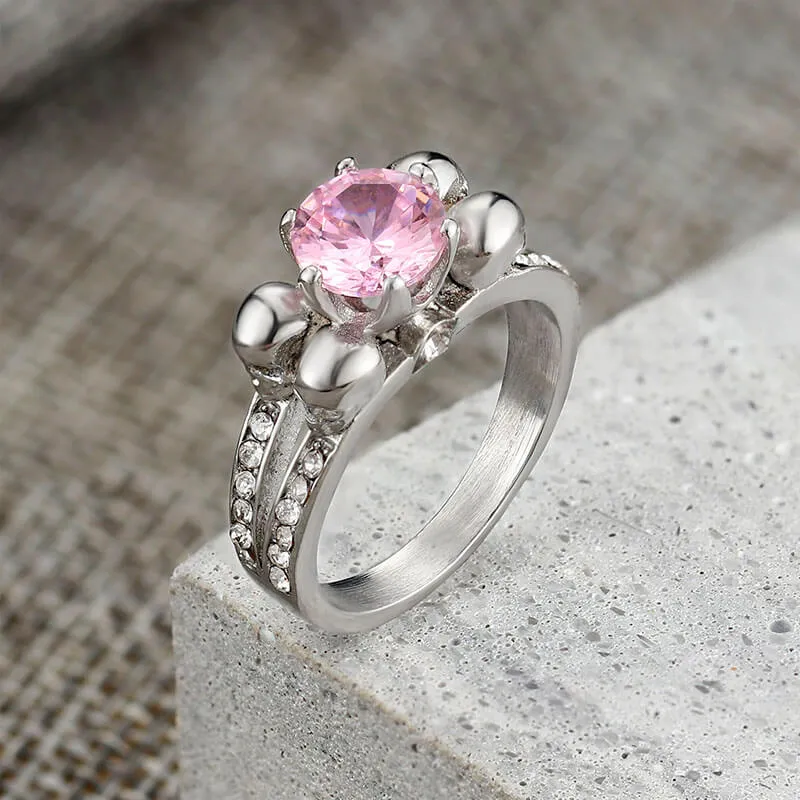 Skeleton Guard Zircon Stainless Steel Skull Ring sold by GTHIC product image thumbnail 4