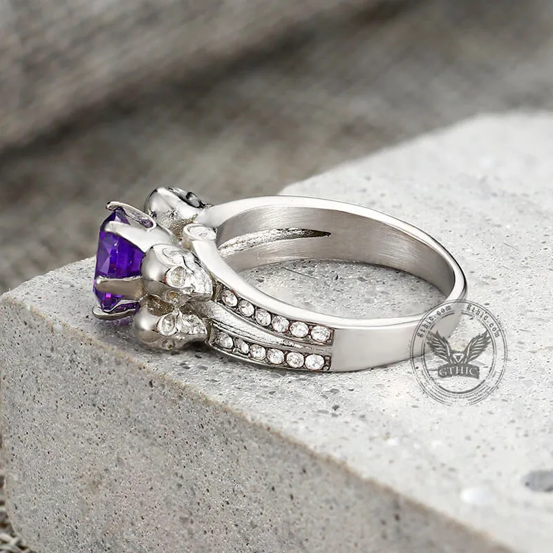 Skeleton Guard Zircon Stainless Steel Skull Ring sold by GTHIC product image thumbnail 5