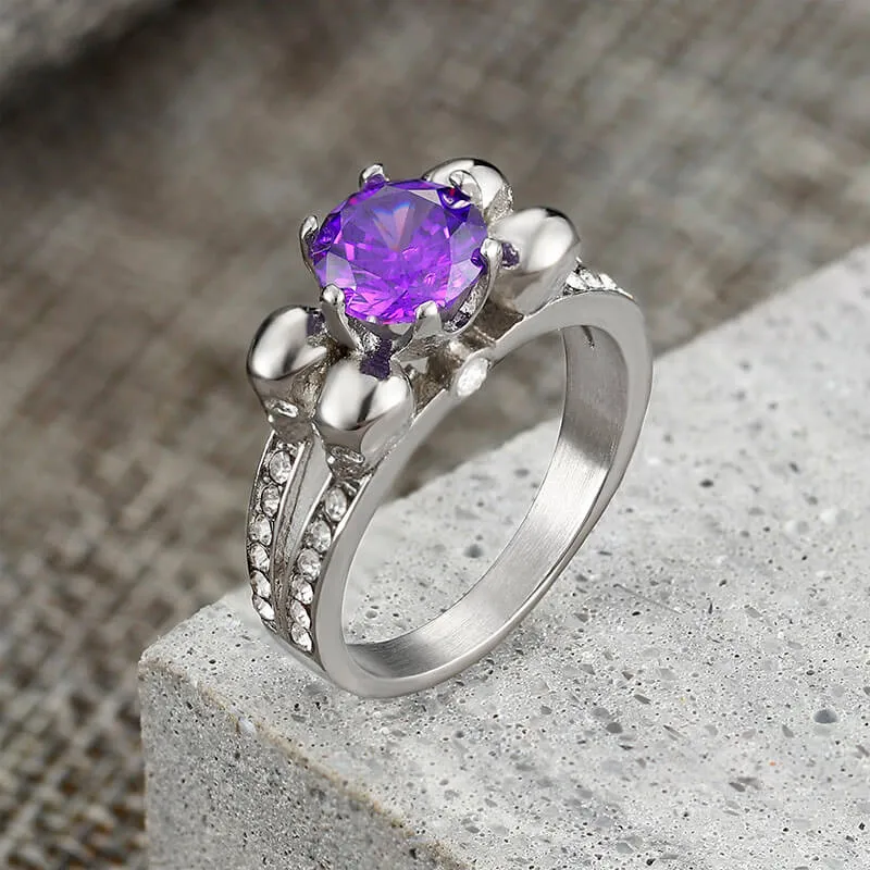 Skeleton Guard Zircon Stainless Steel Skull Ring sold by GTHIC