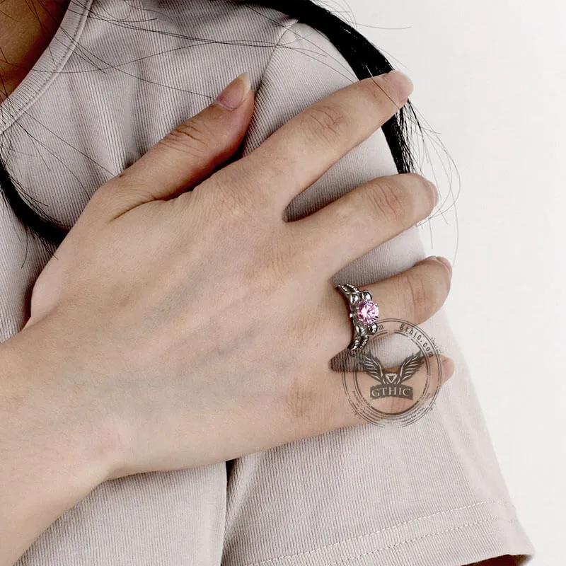 Skeleton Guard Zircon Stainless Steel Skull Ring sold by GTHIC product image thumbnail 2