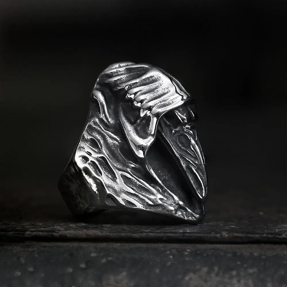 Viking Ravens Hugin Stainless Steel Ring sold by GTHIC product image thumbnail 3