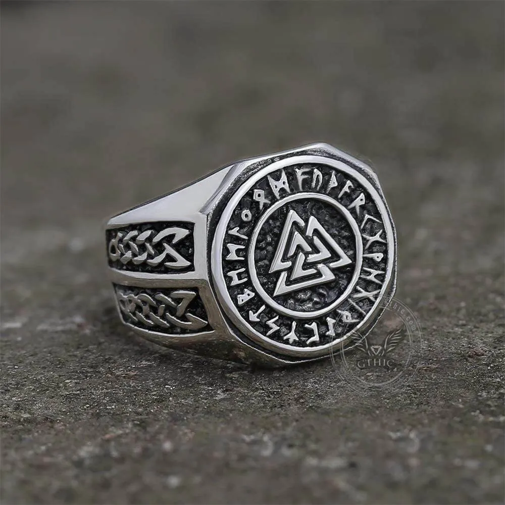 Valknut Runes Celtics Knot Stainless Steel Viking Ring sold by GTHIC product image thumbnail 5