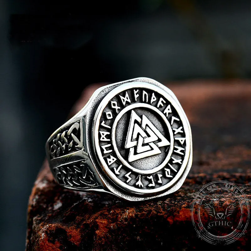 Valknut Runes Celtics Knot Stainless Steel Viking Ring sold by GTHIC product image thumbnail 3
