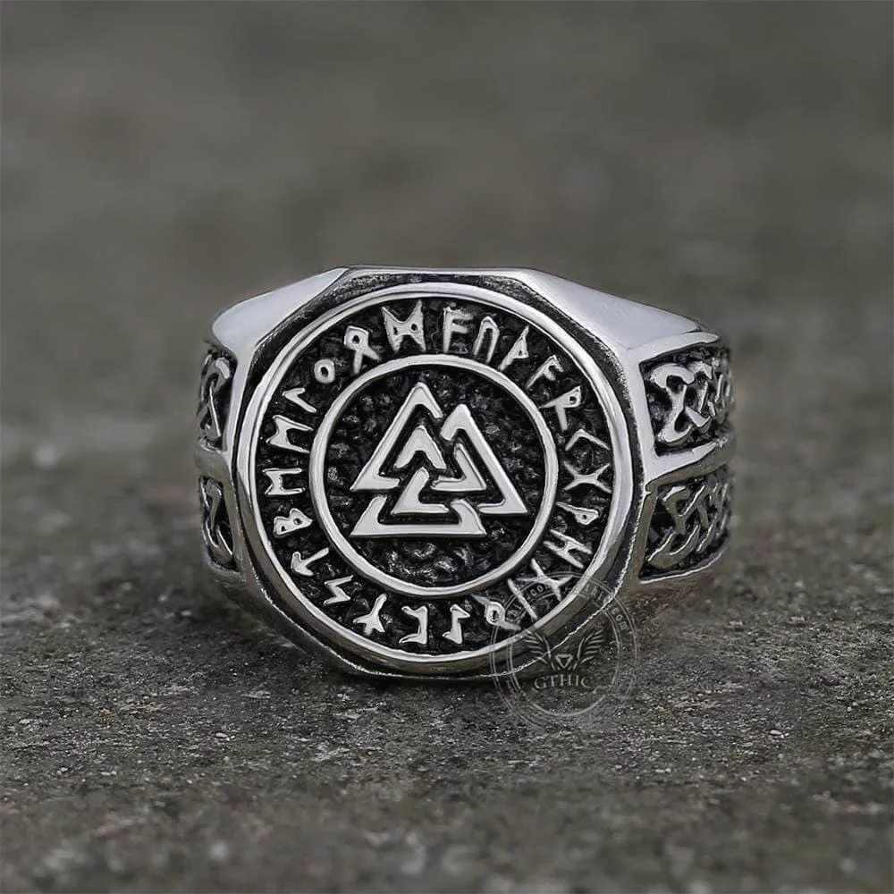 Valknut Runes Celtics Knot Stainless Steel Viking Ring sold by GTHIC product image thumbnail 4
