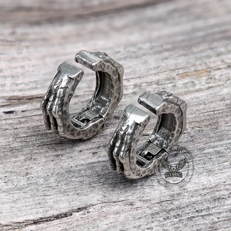 Skull Hand Stainless Steel Ear Cuffs sold by GTHIC product image thumbnail 3