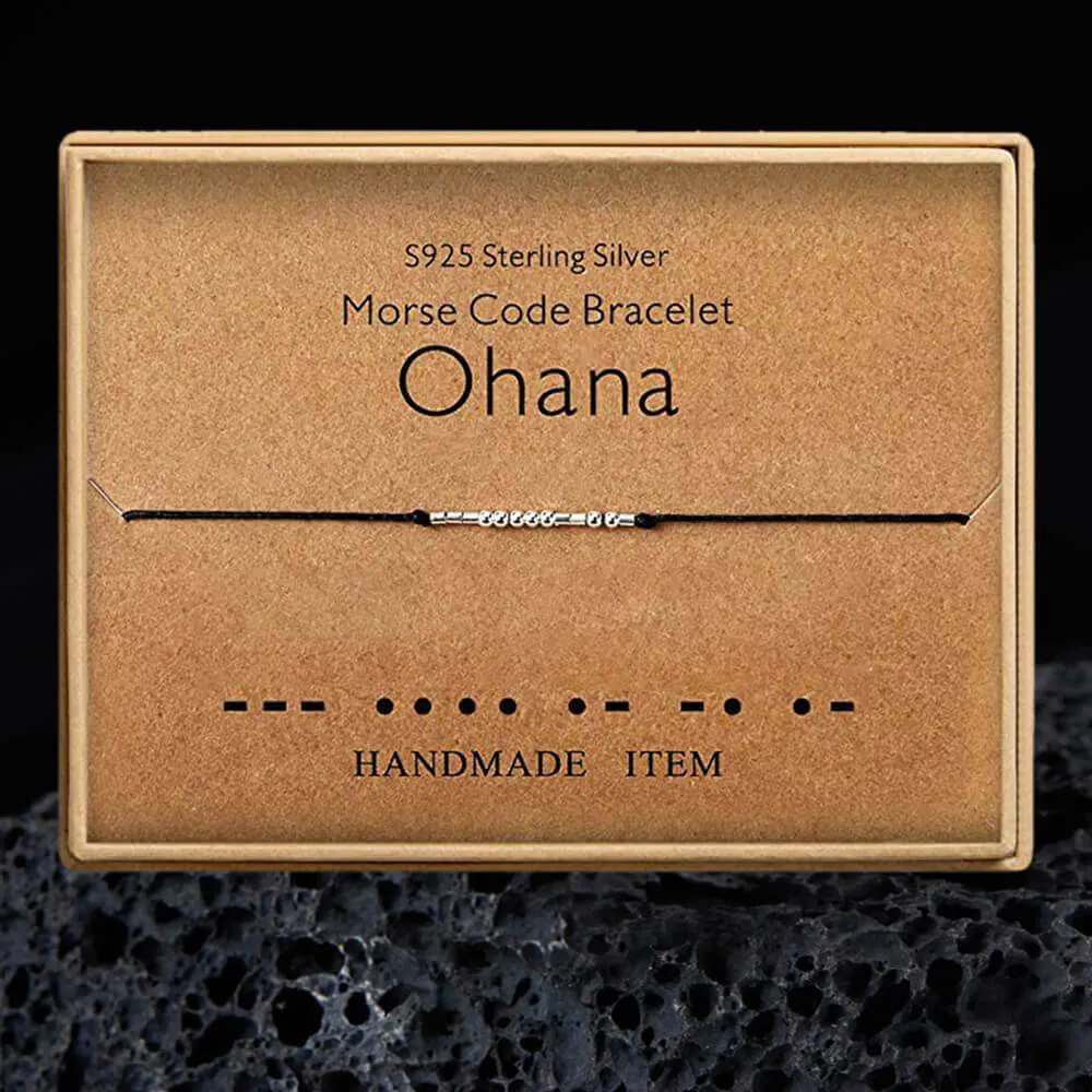 Ohana Morse Code Sterling Silver Bracelet sold by GTHIC
