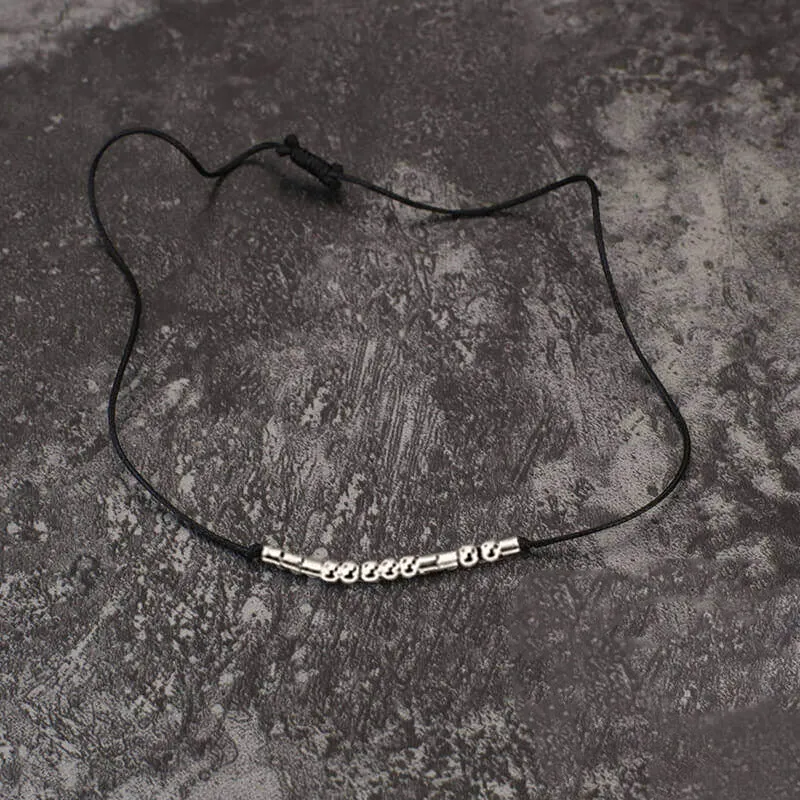 Ohana Morse Code Sterling Silver Bracelet sold by GTHIC product image thumbnail 4