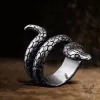 Retro Punk Winding Snake Cobra Stainless Steel Ring sold by GTHIC