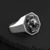 Personalized Sterling Silver Polished Octagon Ring sold by GTHIC