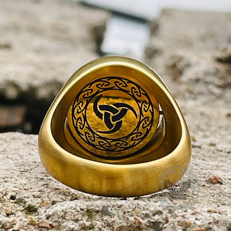 Gold Viking Symbols Stainless Steel Spinner Ring sold by GTHIC product image thumbnail 5