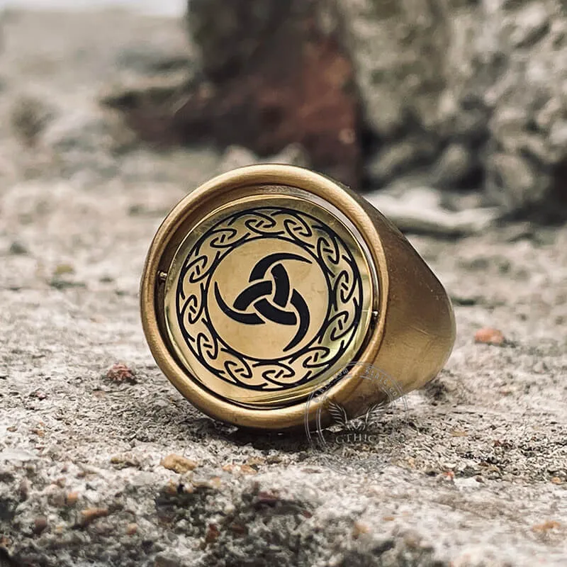 Gold Viking Symbols Stainless Steel Spinner Ring sold by GTHIC product image thumbnail 4