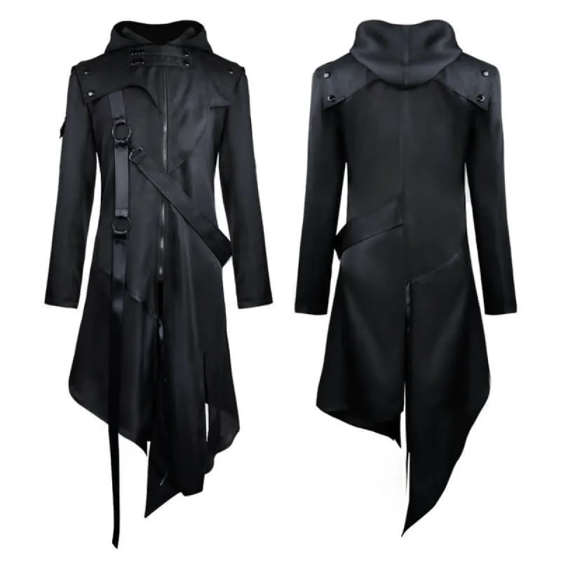 Gothic Hooded Trench Coat Men's Halloween Costume sold by GTHIC