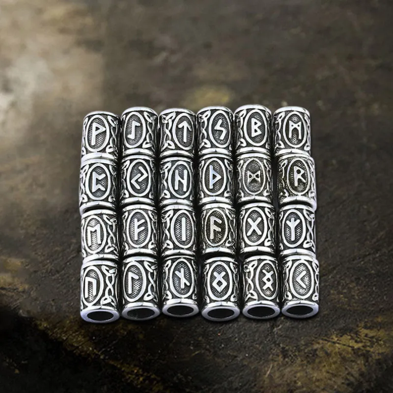 Runes Stainless Steel Viking Hair Bead sold by GTHIC