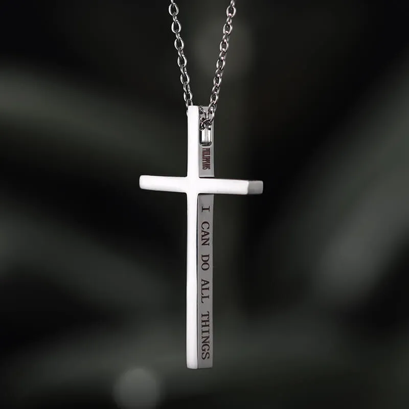 I Can Do All Things Stainless Steel Cross Pendant sold by GTHIC